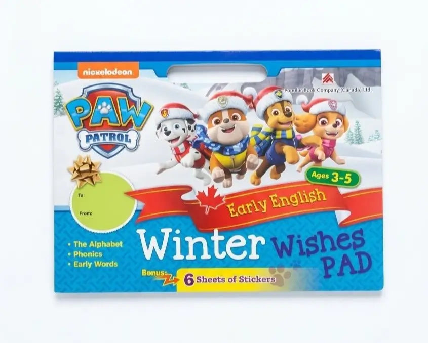PAW Patrol Winter Wishes Activity Pad | Early Math Pad with Stickers | Age 3–5