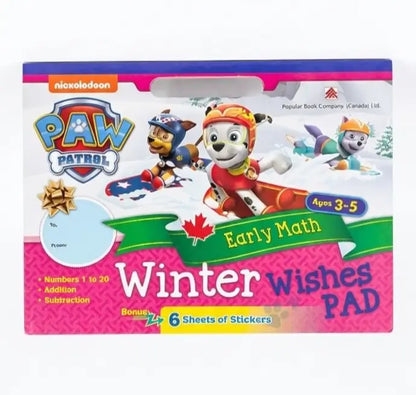 PAW Patrol Winter Wishes Activity Pad | Early Math Pad with Stickers | Age 3–5