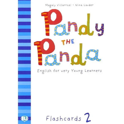 Flashcards 2 book cover with colorful text and blue striped side