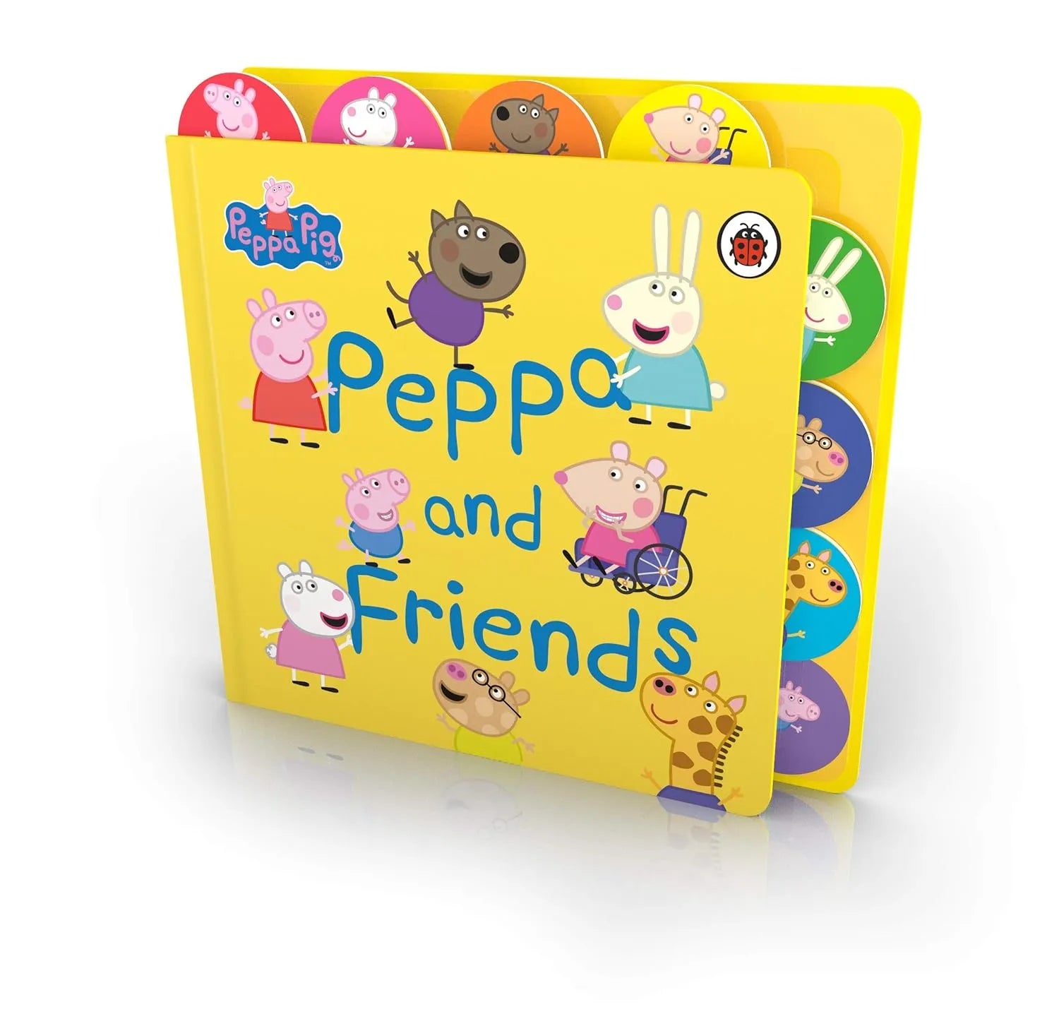 Children's book titled 'Peppa and Friends' with colorful illustrations on a white background