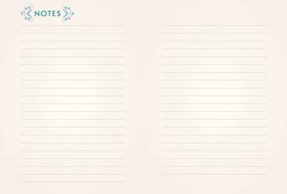 Blank lined paper with 'NOTES' logo in the corner
