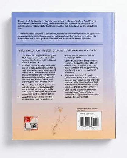Back cover of a book showing a light blue top section with descriptive text and a peach-beige lower section with a barcode, title, and small illustration.