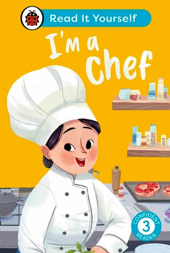 Book cover of 'I'm a Chef' with a chef character and yellow background