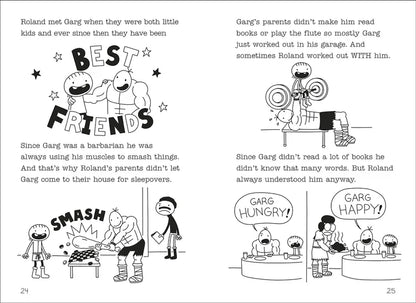 Comic book page with black and white illustrations and text about Roland and Garg's friendship.