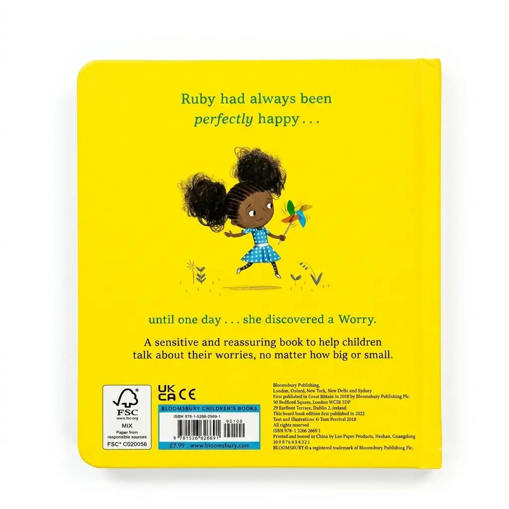 The back cover of the children's book 'Ruby had always been perfectly happy .
