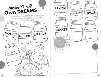 Illustration of dream jars with text labels and a child planting a seed.