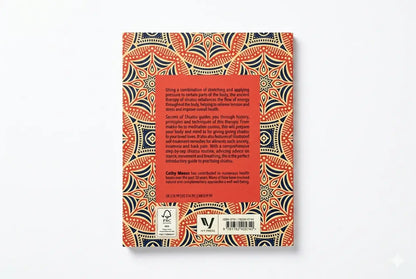 Book cover with a patterned design and text on a white background