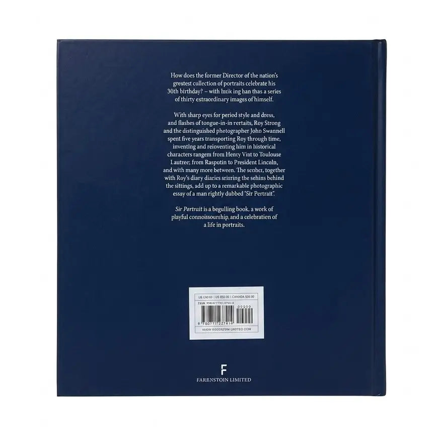 The back cover of a dark navy blue book, featuring white text, a barcode, and the Faber & Faber Limited logo at the bottom.