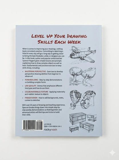 Book cover with text and illustrations on a white background