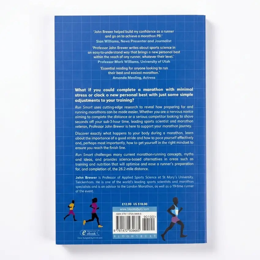 Back cover of a book with text and a barcode on a white background
