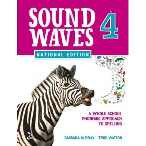 Book cover of 'Sound Waves 4' with a zebra illustration and educational design.