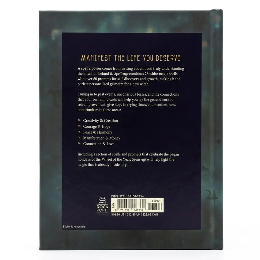 Back cover of a book with text and a barcode on a white background