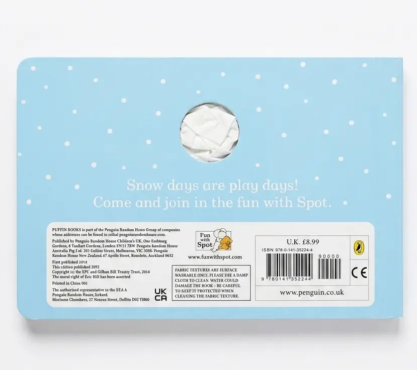 Back cover of a children's book with text and a barcode on a light blue background