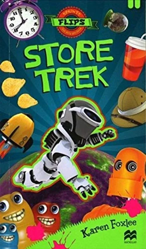 Book cover of 'Store Trek' with a robot and colorful characters on a blue background