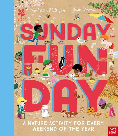Book cover of 'Sunday Fun Day' with colorful illustrations and text.