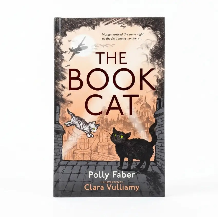 Book cover of 'The Book Cat' by Polly Faber and Clara Vulliamy on a white background