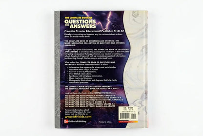 Back cover of a book with text and a logo on a white background
