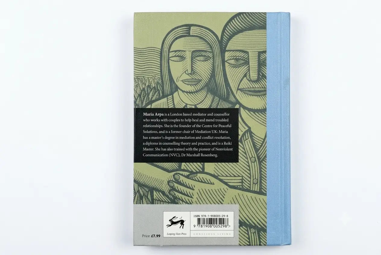 Book cover with green illustrations of faces and text on a white background