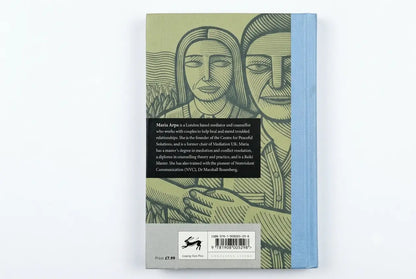 Book cover with green illustrations of faces and text on a white background