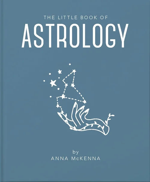 Book cover of 'The Little Book of Astrology' by Anna McKenna on a blue background