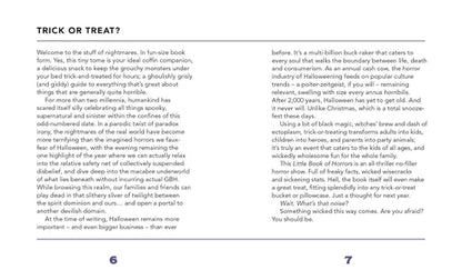 Text page from a book with Halloween-themed content