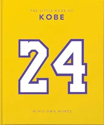 Book titled 'The Little Book of Kobe' with number 24 on a yellow background