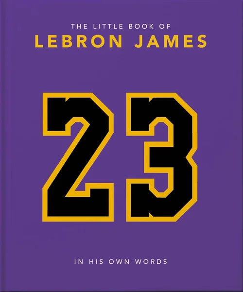 Book cover of 'The Little Book of Lebron James' with number 23 on a purple background