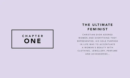 Text on a light purple background with 'Chapter One' and 'The Ultimate Feminist' text.