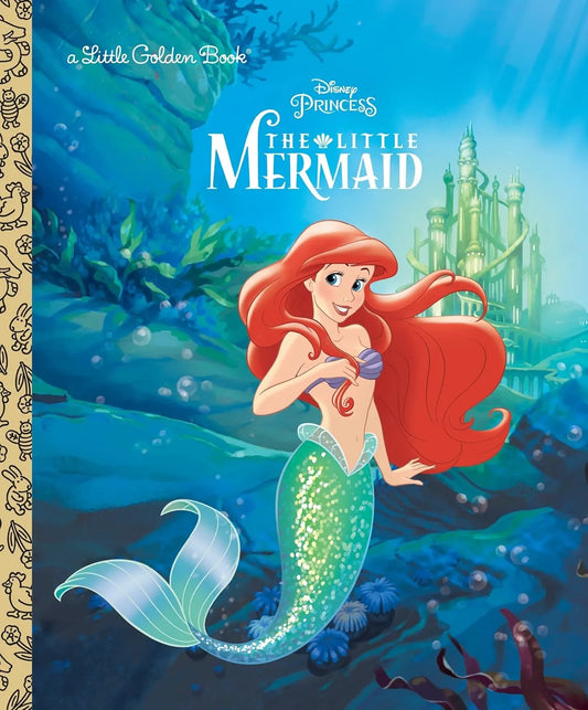 Disney Princess 'The Little Mermaid' Little Golden Book cover with Ariel underwater.