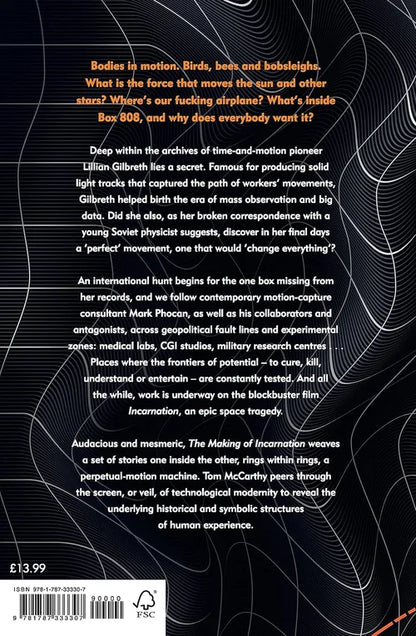 Book back cover with text and minimal design elements