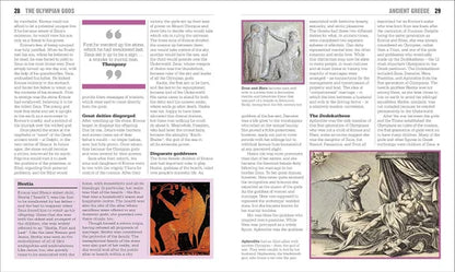 Page from a book with text and illustrations on ancient Greek history