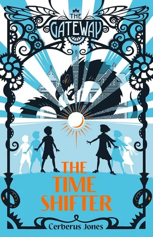 Book cover of 'The Time Shifter' by Cerberus Jones with stylized design elements.