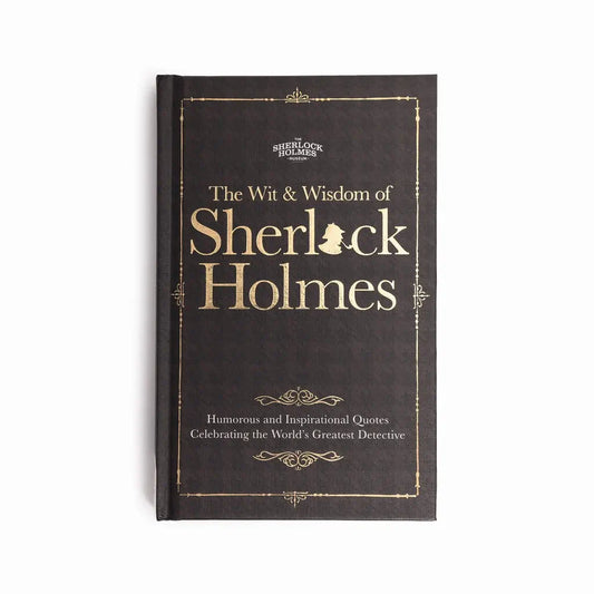Book titled 'The Wit & Wisdom of Sherlock Holmes' on a white background
