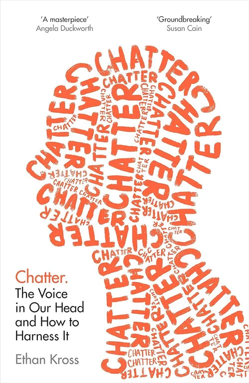 Book cover of 'Chatter' with repeated text design and author's name.