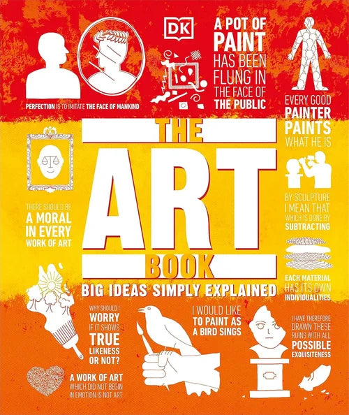 Cover of 'The Art Book' by DK with colorful design and text.