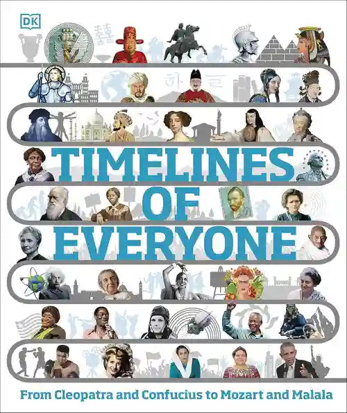 Book cover of 'Timelines of Everyone' with illustrated figures and text.
