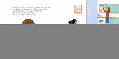 Illustration of a child looking into a mirror with text overlay