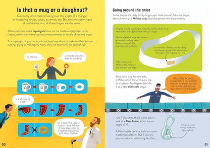 Educational page from a book explaining topology with illustrations and text.