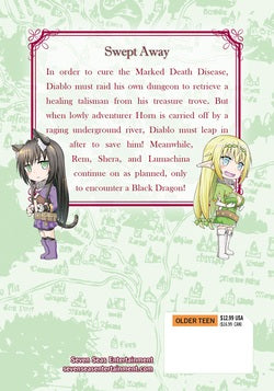 Anime-style illustration with two characters on a green background with text.
