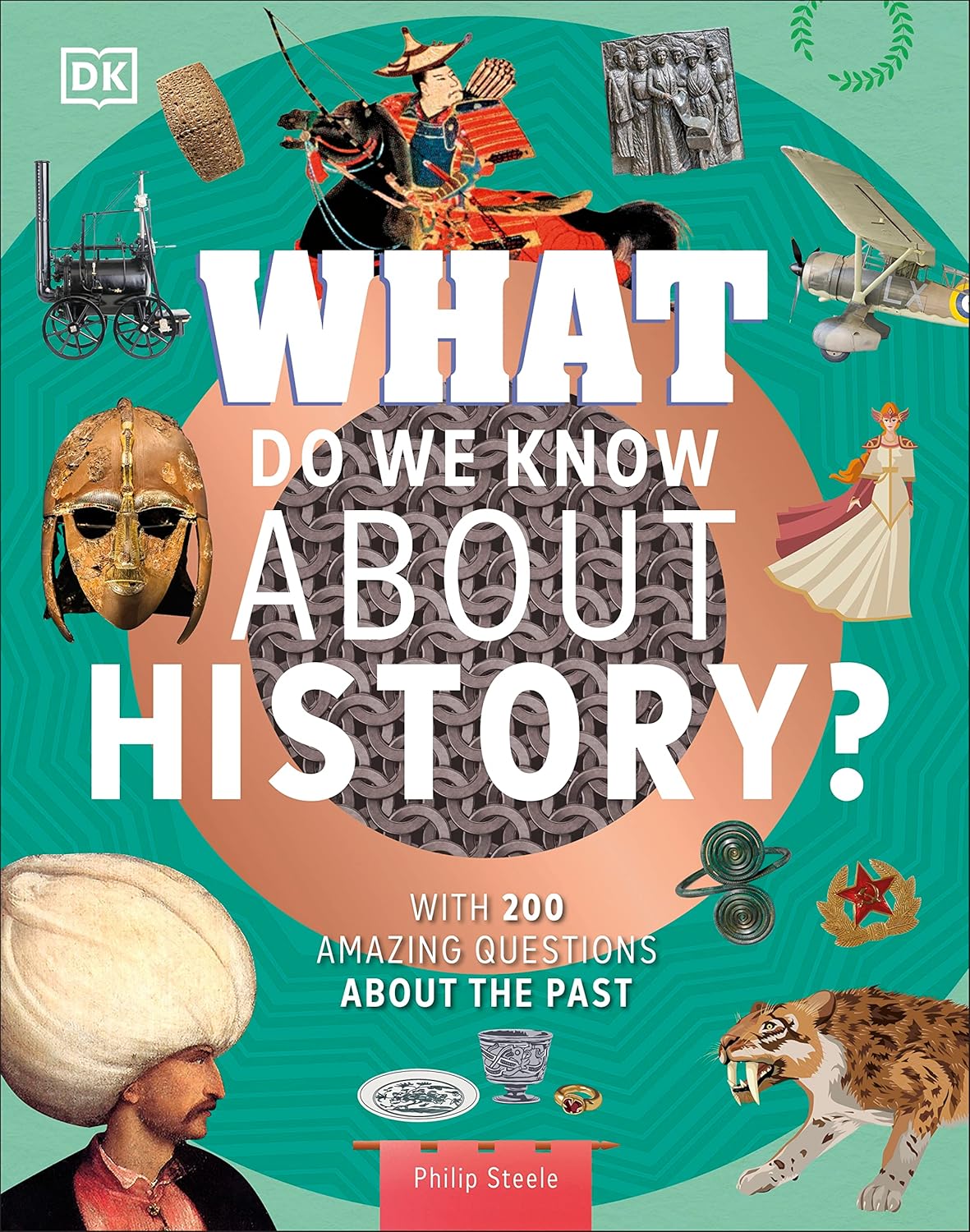 Book cover of 'What do we Know About History' featuring a collage of historical images including mummies, samurai, and Underground Railroad-related visuals.