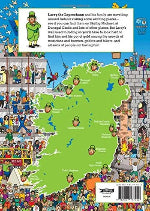 Map of Ireland with characters and text, likely from a children's book or puzzle.