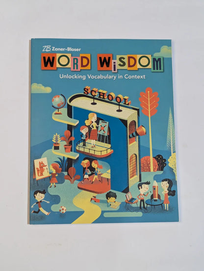 Book titled 'Word Wisdom' by Zaner-Bloser on a light gray background