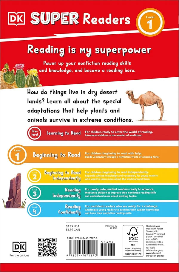 Book cover of 'Super Readers' with a red background and text about reading skills.